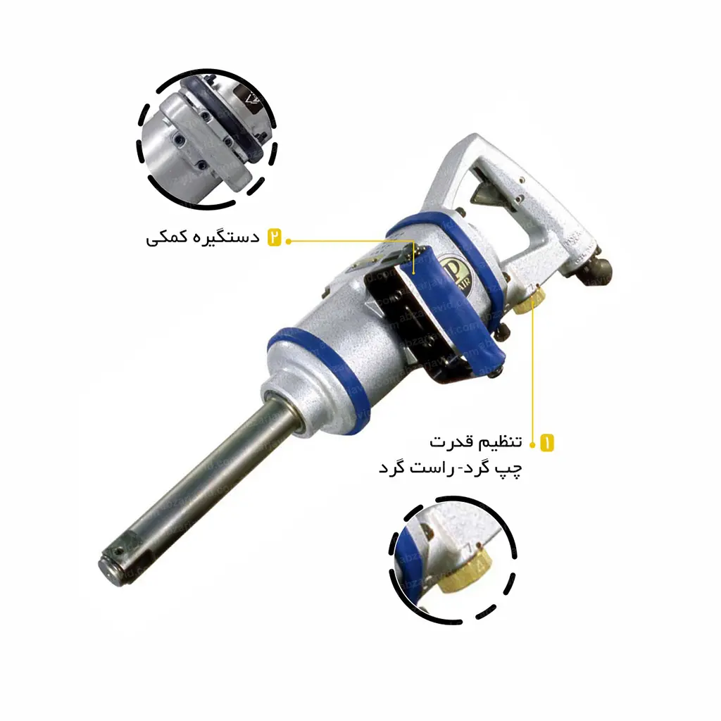 آچار بکس بادی اس پی ژاپن 1 اینچ شفت بلند مدل SP-1192EXL-6 (2)
